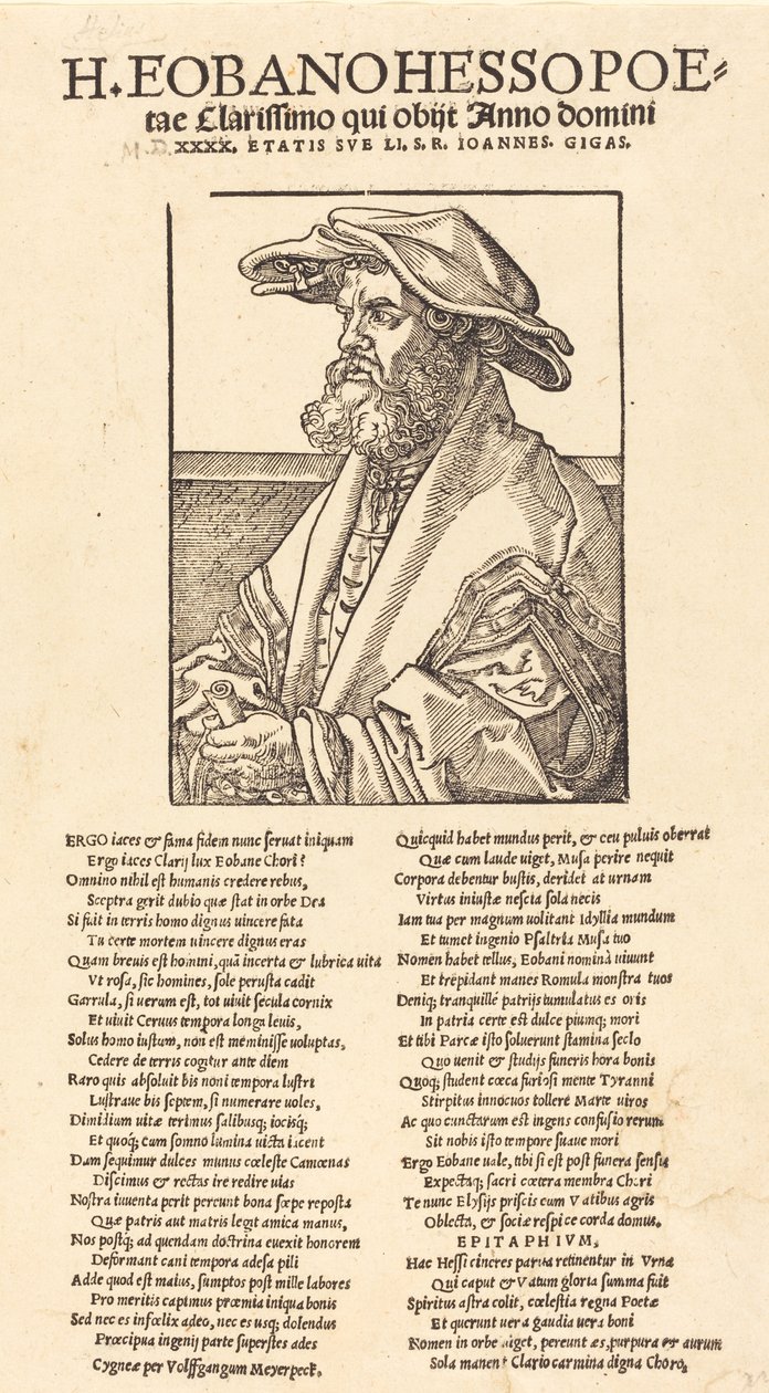 Eobanus Hess, 1526 de Albrecht Dürer