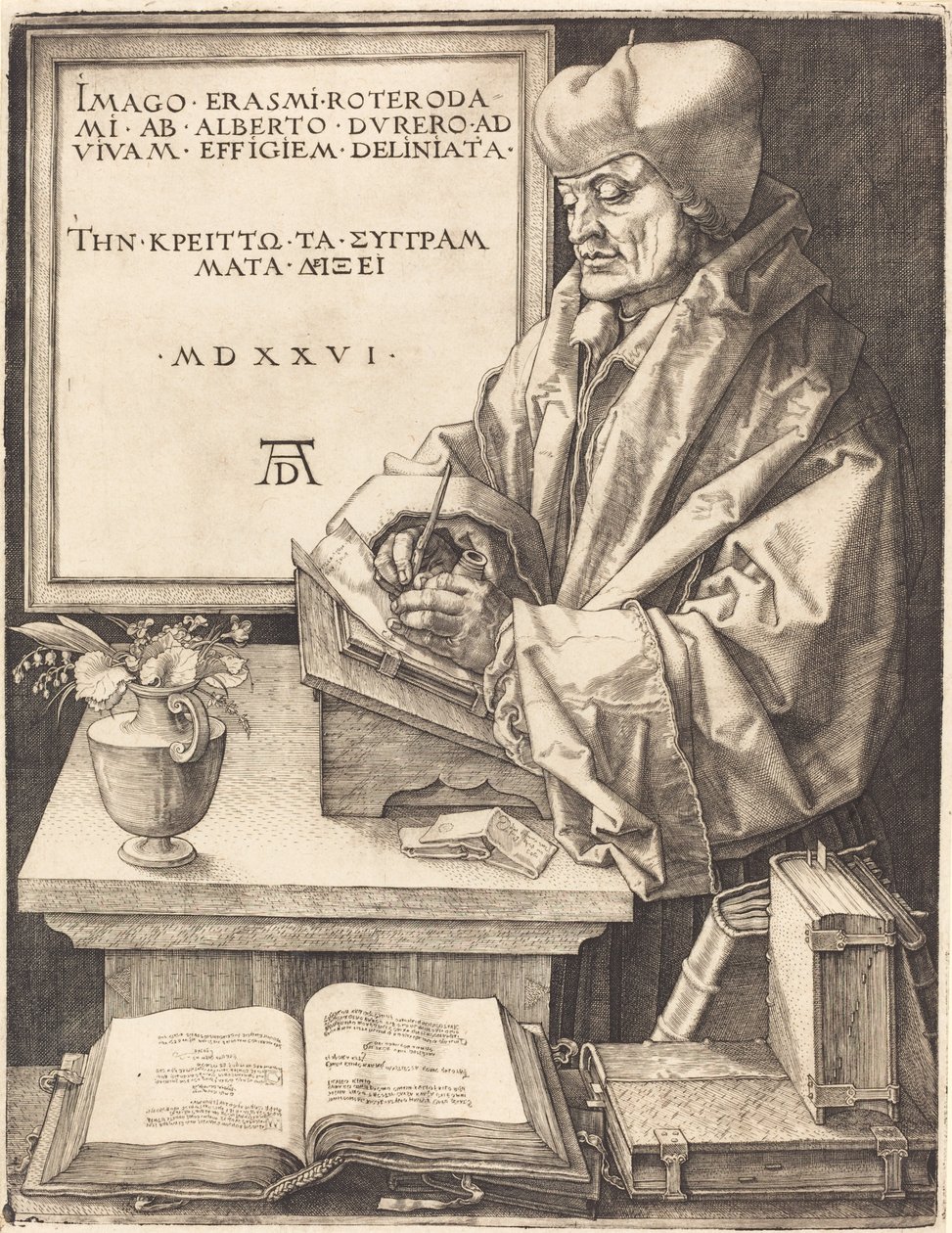 Erasmo de Rotterdam de Albrecht Dürer