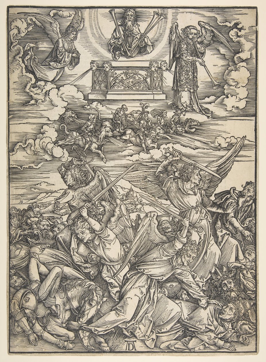 Cuatro Ángeles Vengadores, de la serie del Apocalipsis de Albrecht Dürer