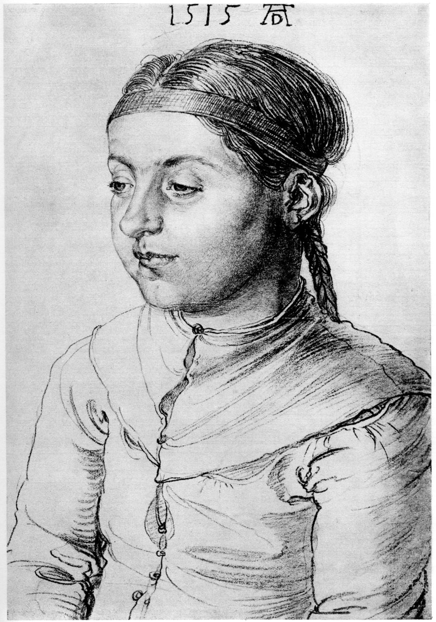 Cabeza de una niña de Albrecht Dürer