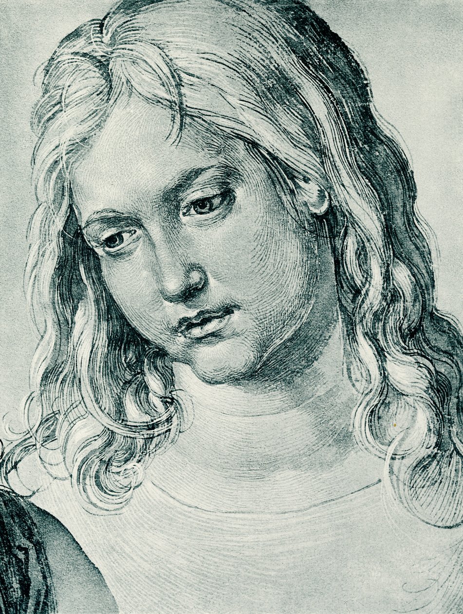 Cabeza de Jesús a los doce años de Albrecht Dürer