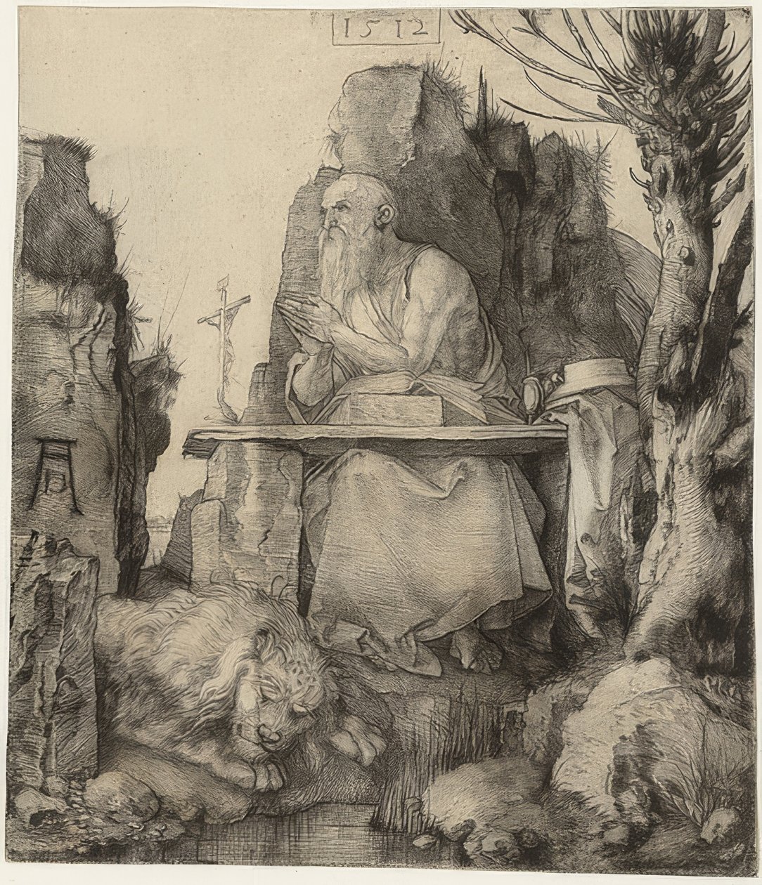 San Jerónimo junto al sauce de Albrecht Dürer