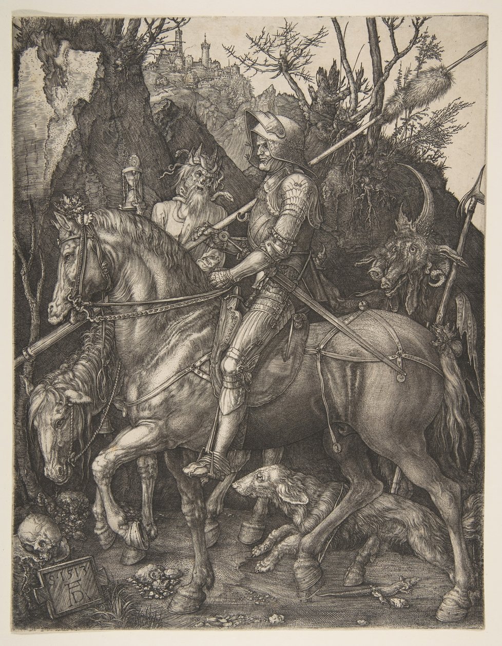 Caballero, Muerte y el Diablo, 1513 de Albrecht Dürer