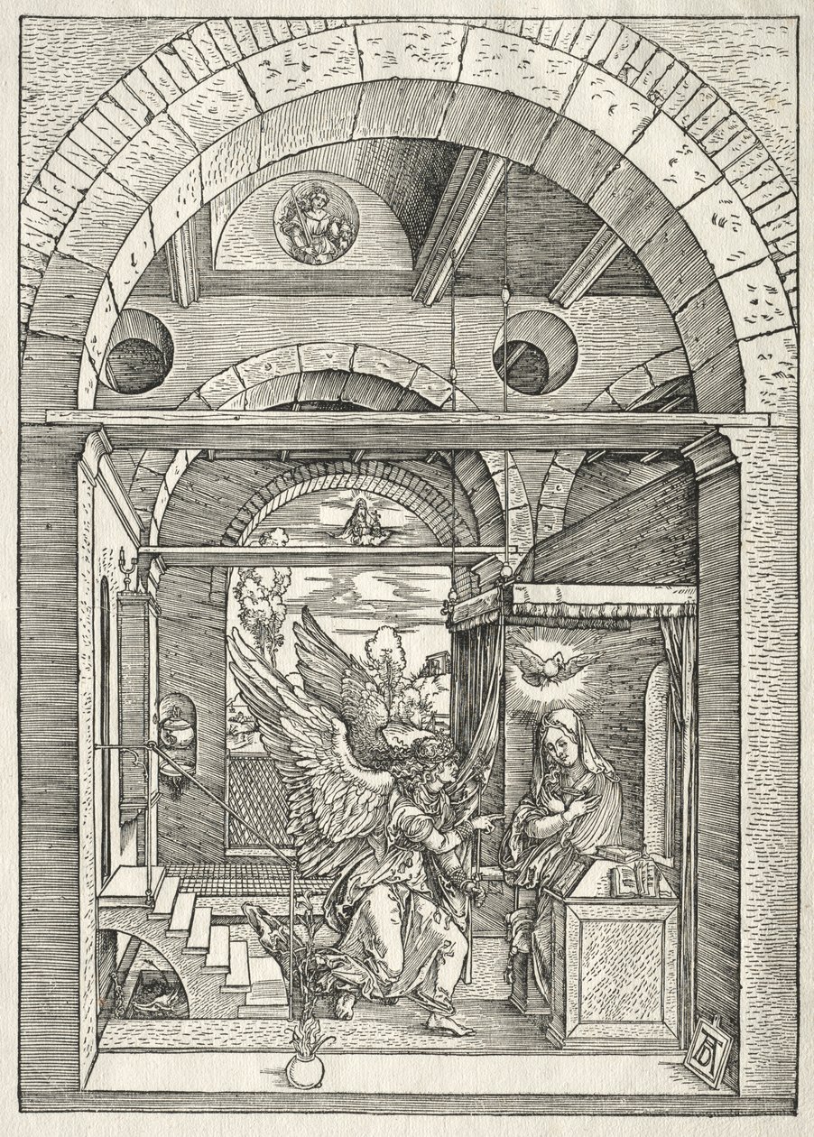 Vida de la Virgen: La Anunciación, 1504-1505 de Albrecht Dürer