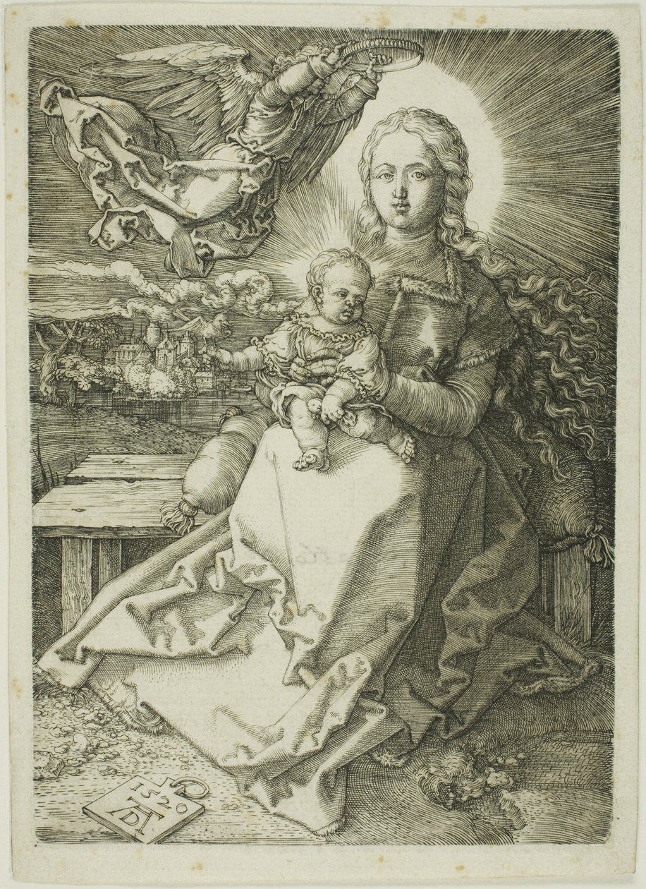 Madonna coronada por un ángel de Albrecht Dürer