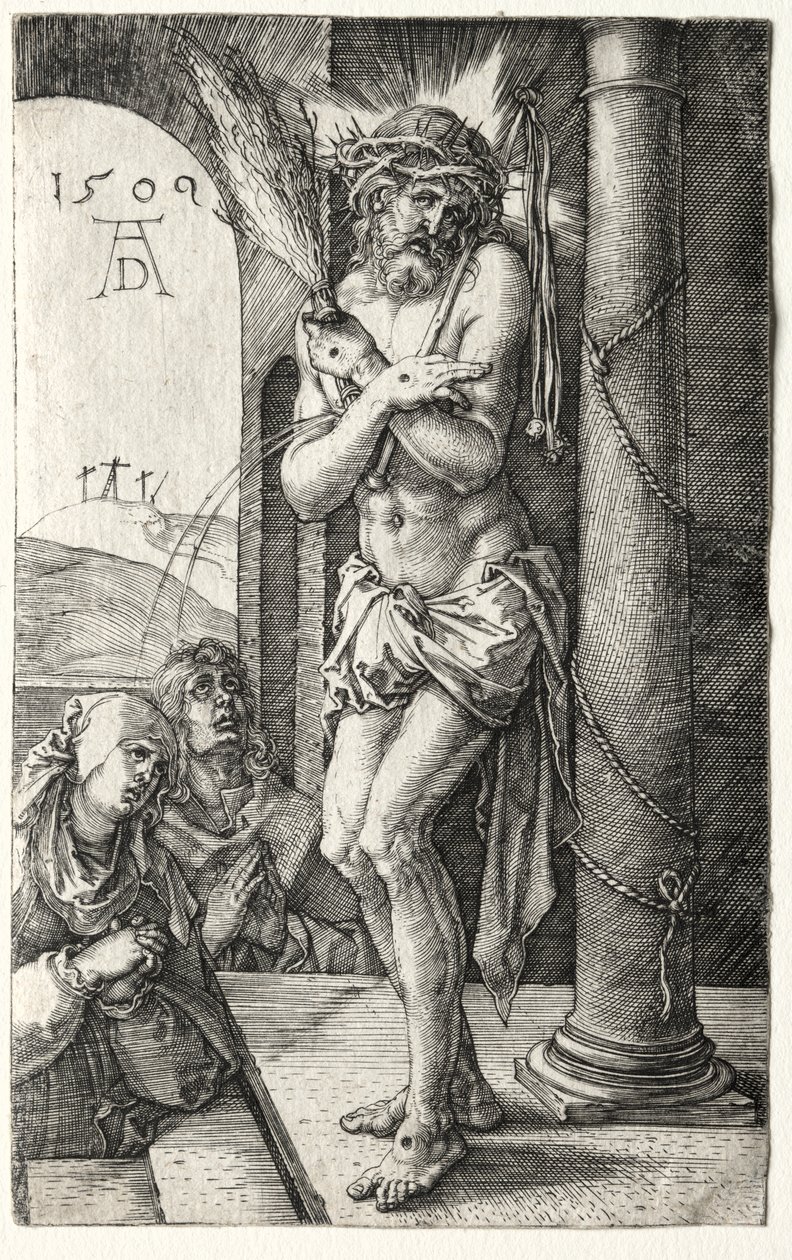 Hombre de Dolores junto a la Columna de Albrecht Dürer