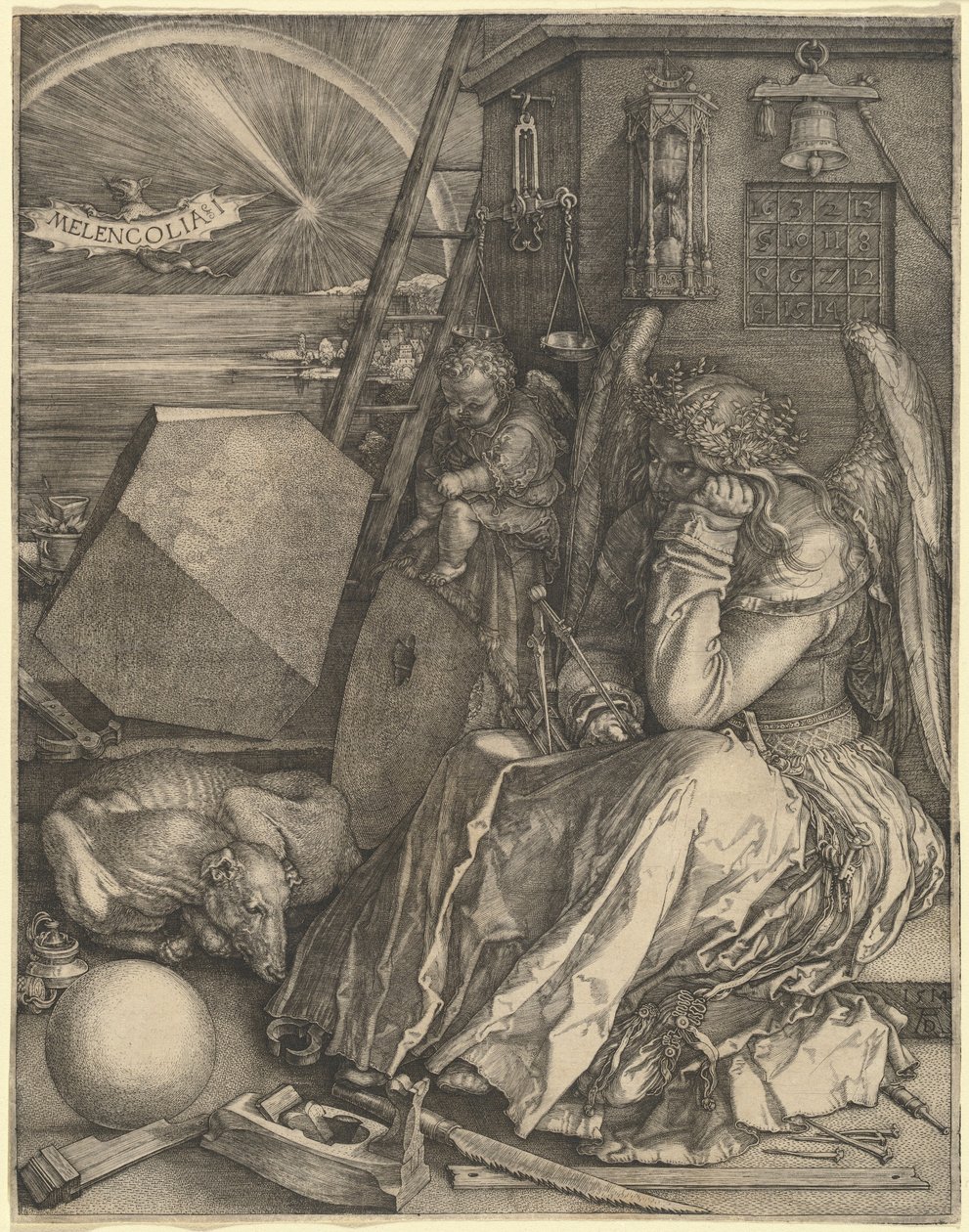 Melancolía I de Albrecht Dürer