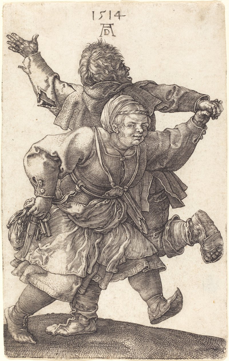 Pareja de campesinos bailando de Albrecht Dürer