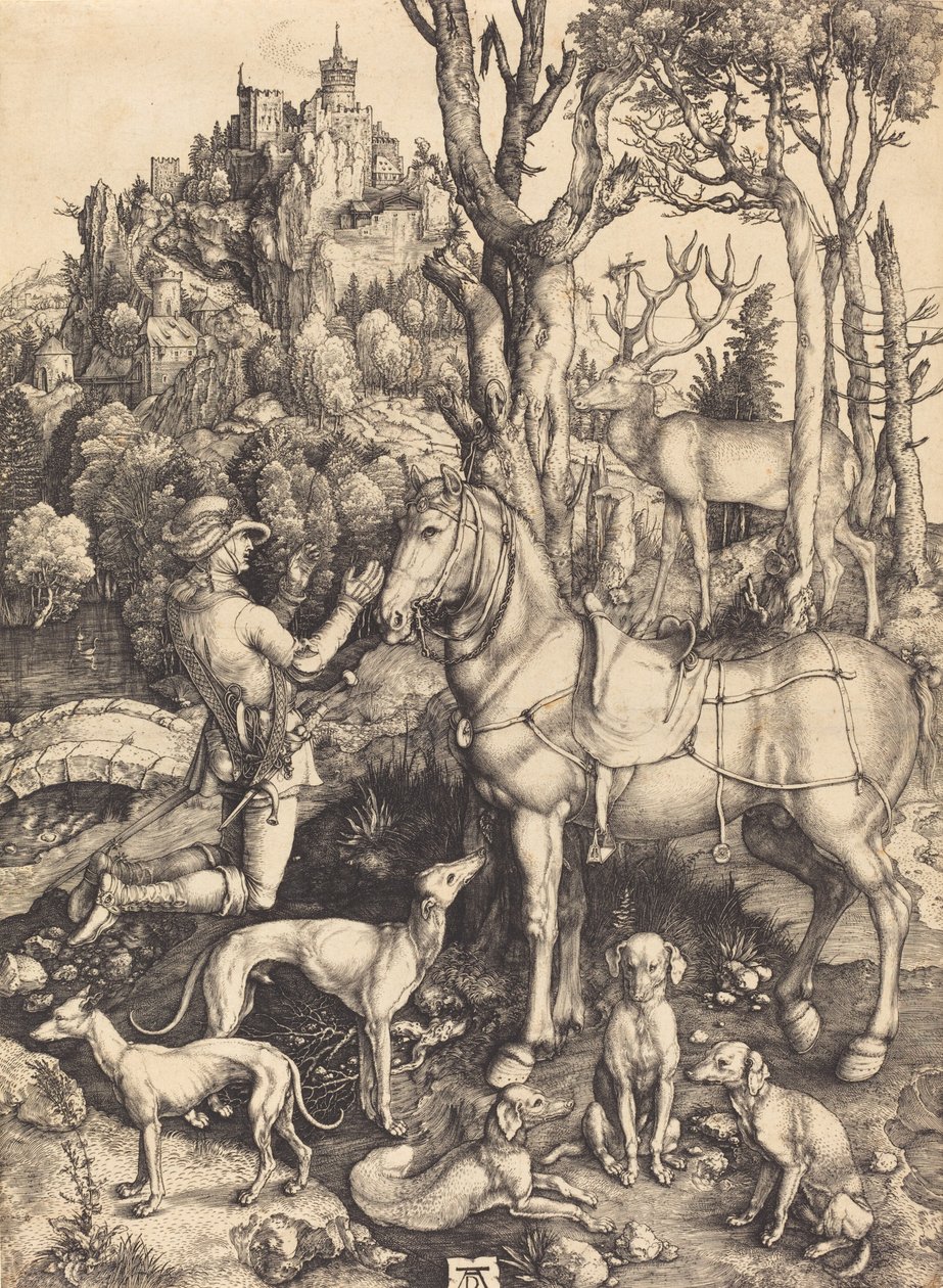 San Eustaquio, c. 1500-1501 de Albrecht Dürer