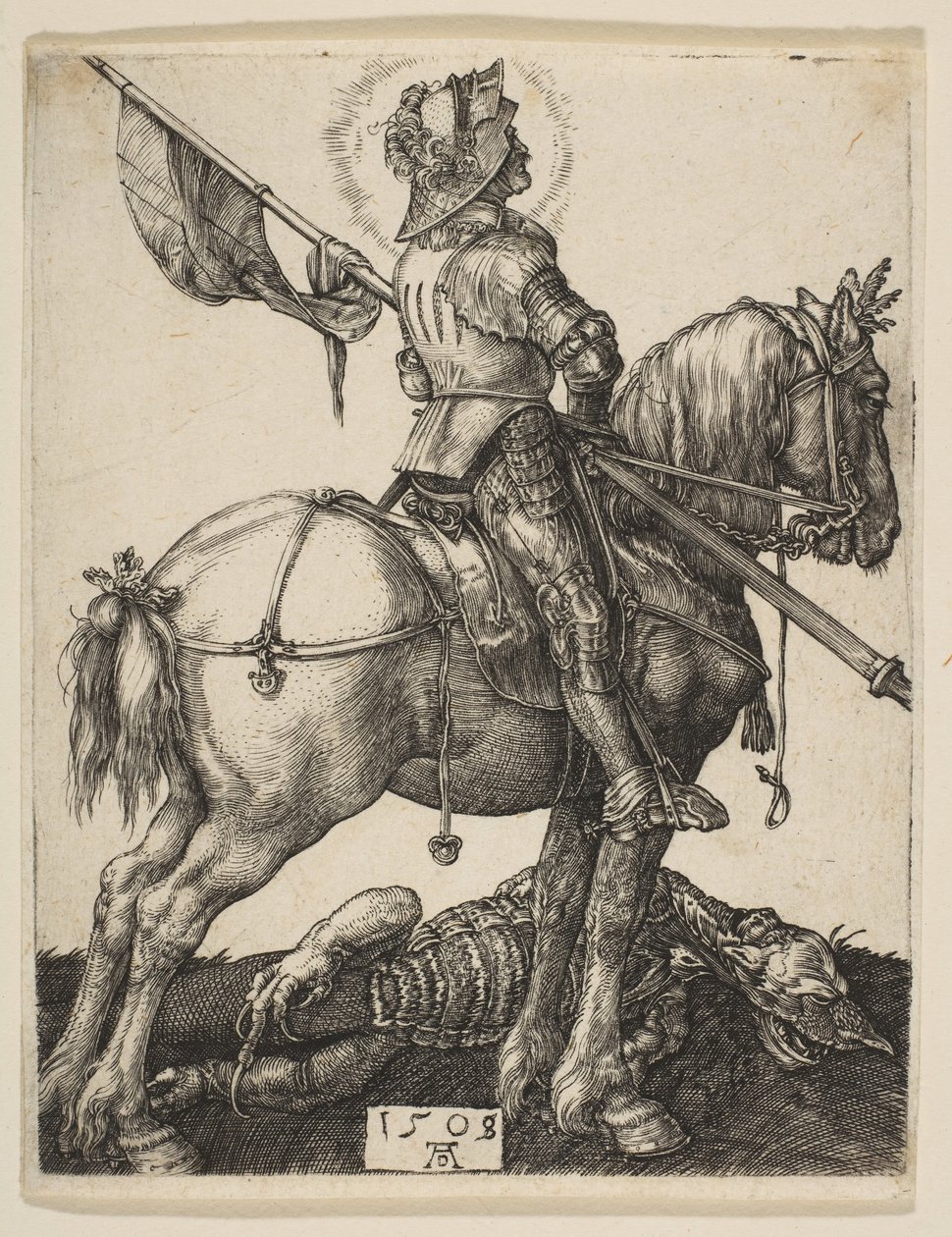 San Jorge a caballo de Albrecht Dürer