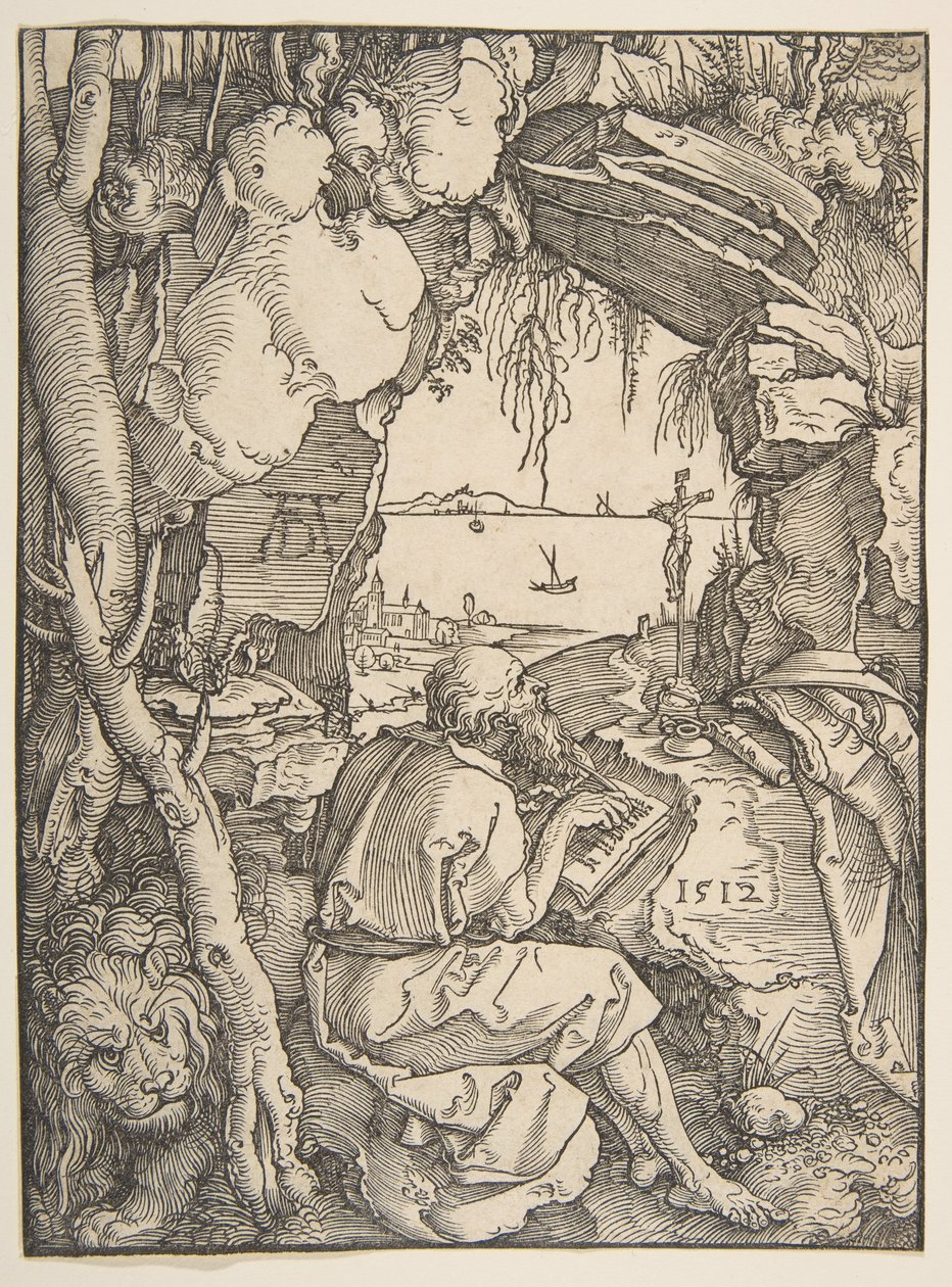 San Jerónimo en una cueva, 1512 de Albrecht Dürer