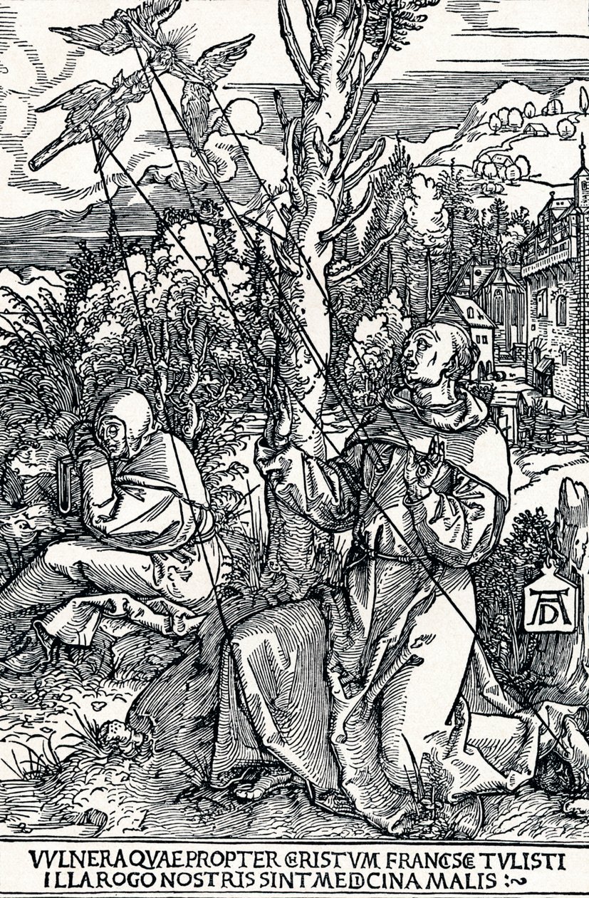 San Francisco recibiendo los estigmas de Albrecht Dürer