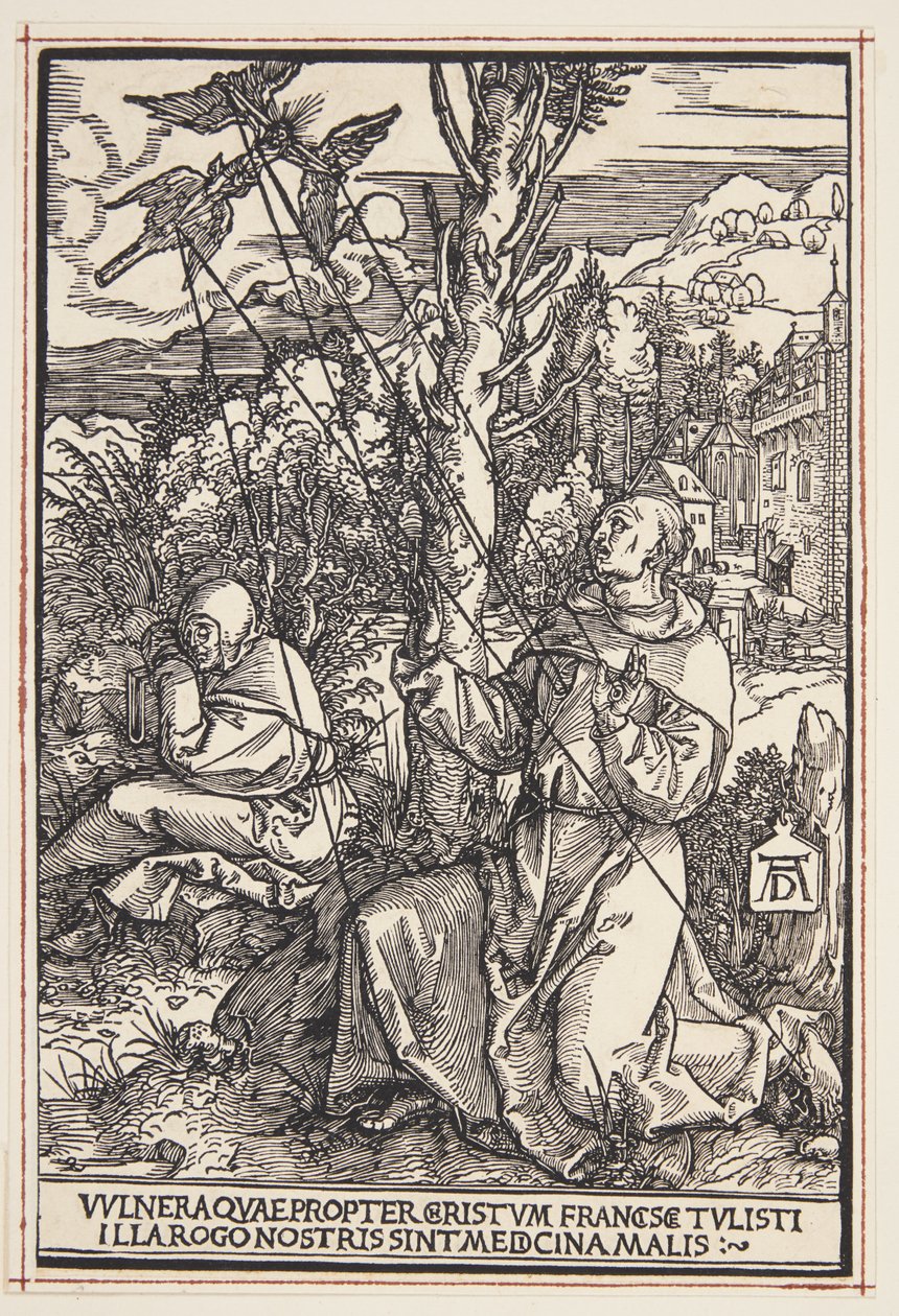 San Francisco recibiendo los estigmas de Albrecht Dürer