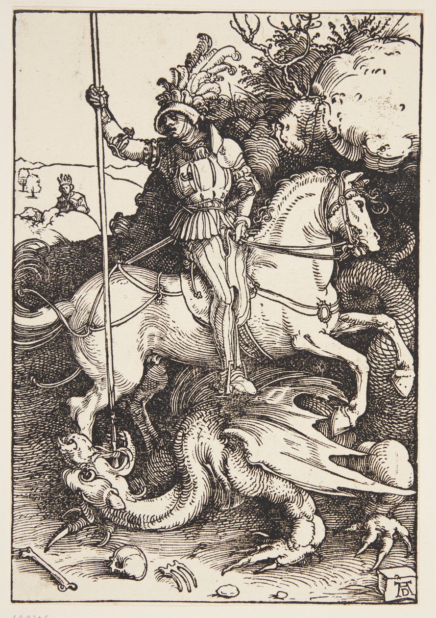 San Jorge matando al dragón de Albrecht Dürer