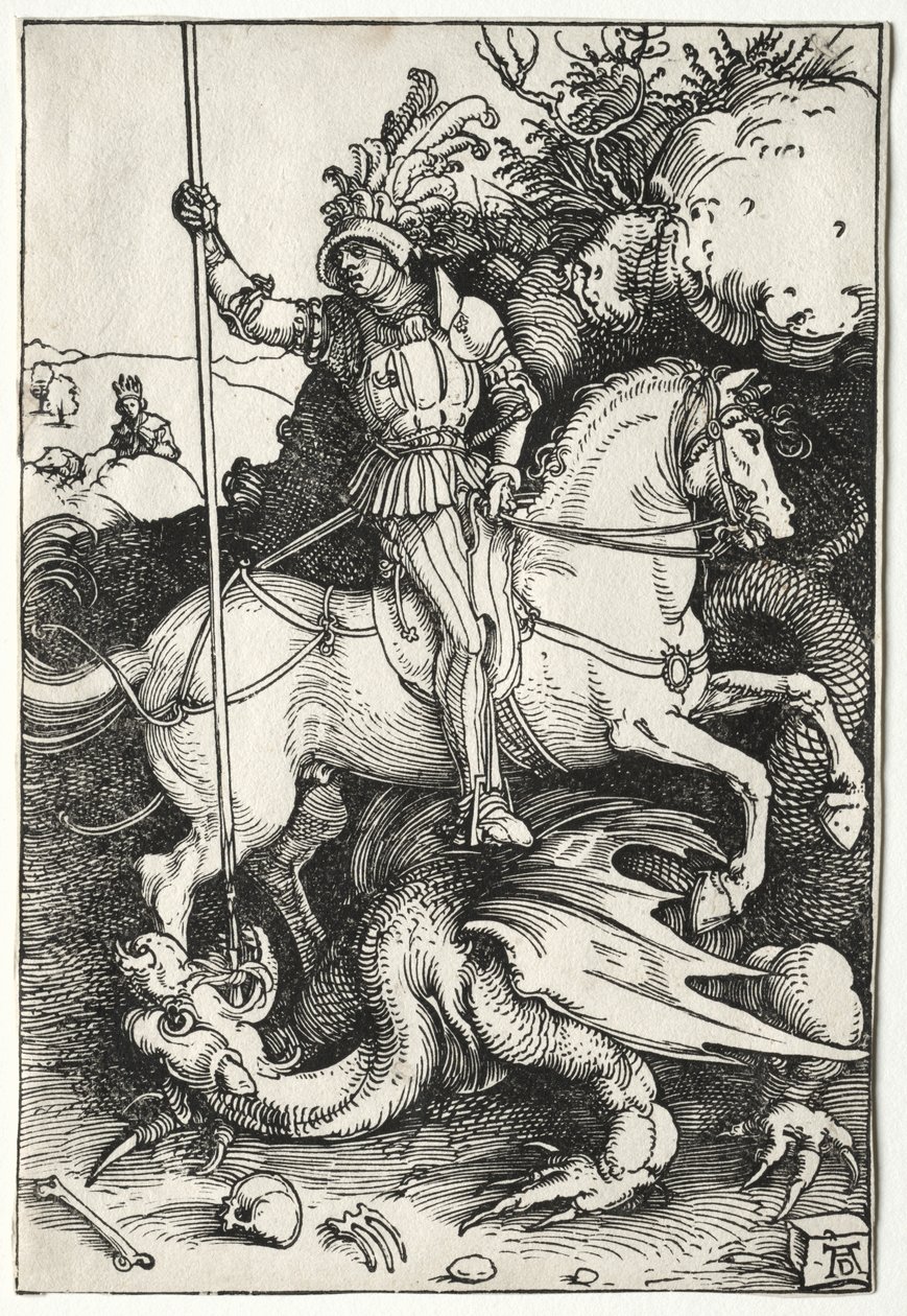 San Jorge matando al dragón de Albrecht Dürer