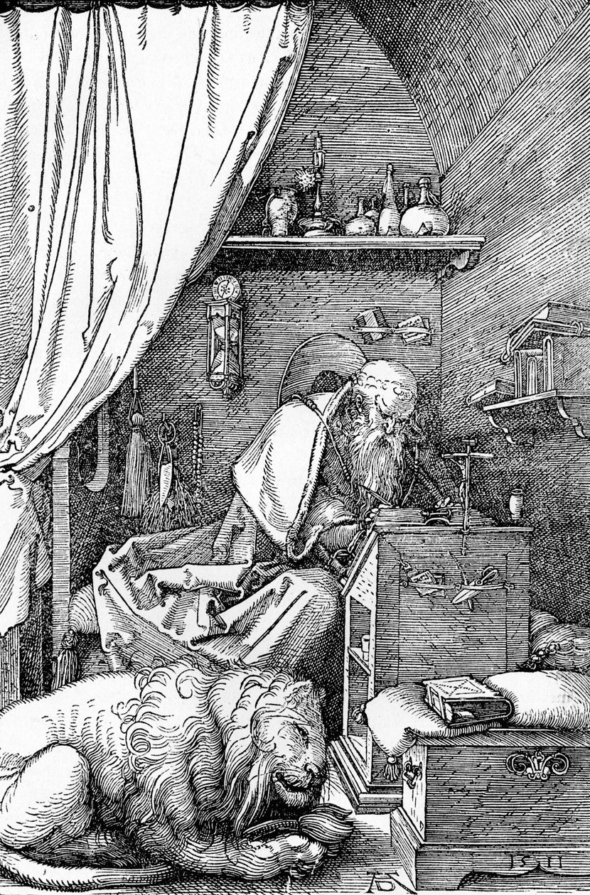 San Jerónimo en su celda, 1511, 1906 de Albrecht Dürer