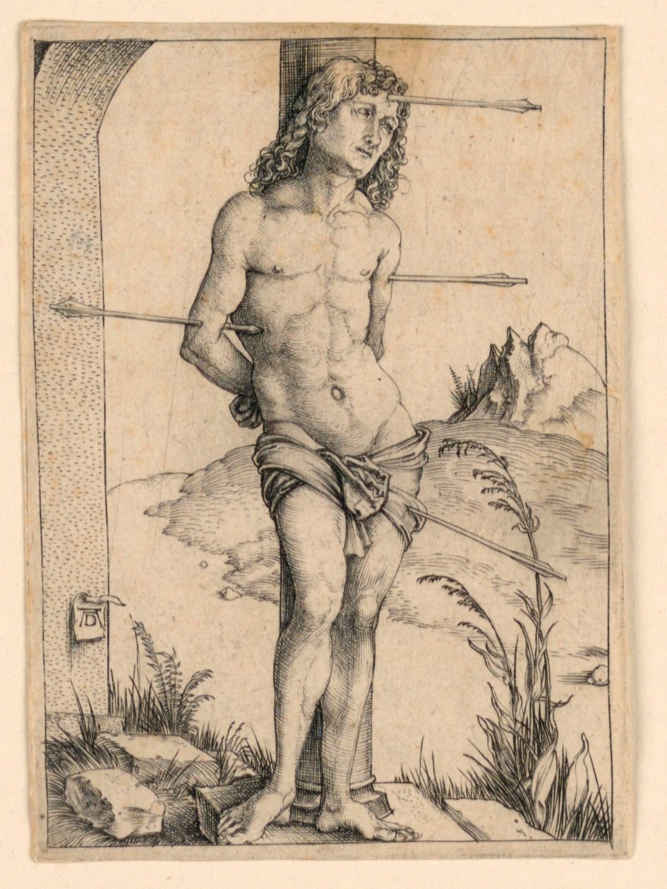 San Sebastián en la columna de Albrecht Dürer