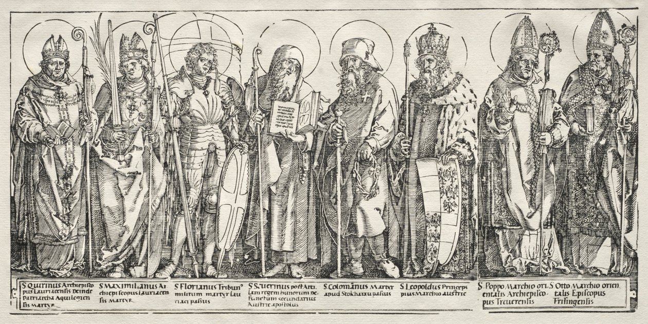Los Ocho Santos de Austria, c. 1515 de Albrecht Dürer