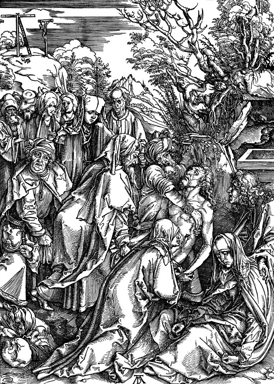 El entierro, c.1497-c.1500 de Albrecht Dürer