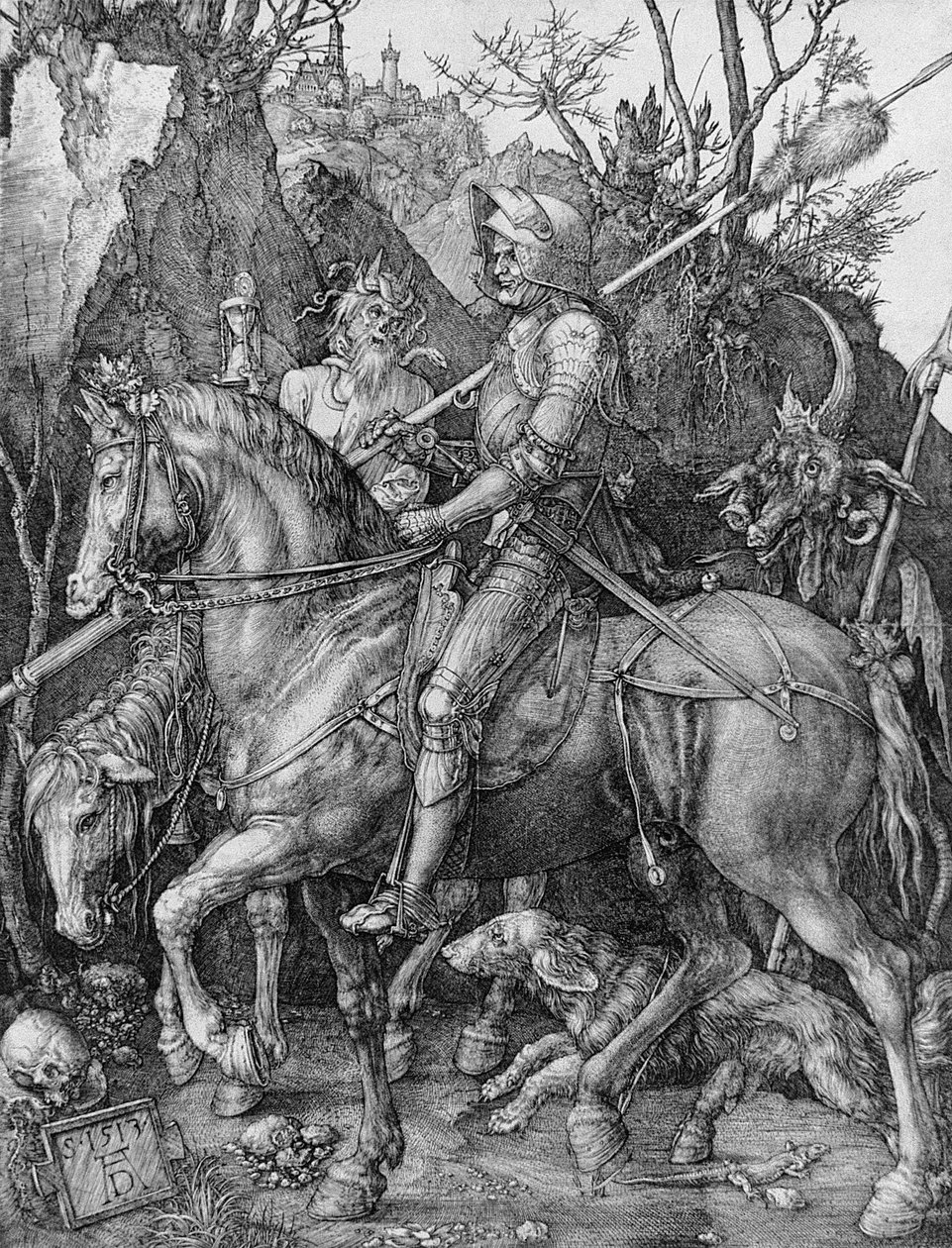El Caballero, la Muerte y el Diablo, 1513 de Albrecht Dürer