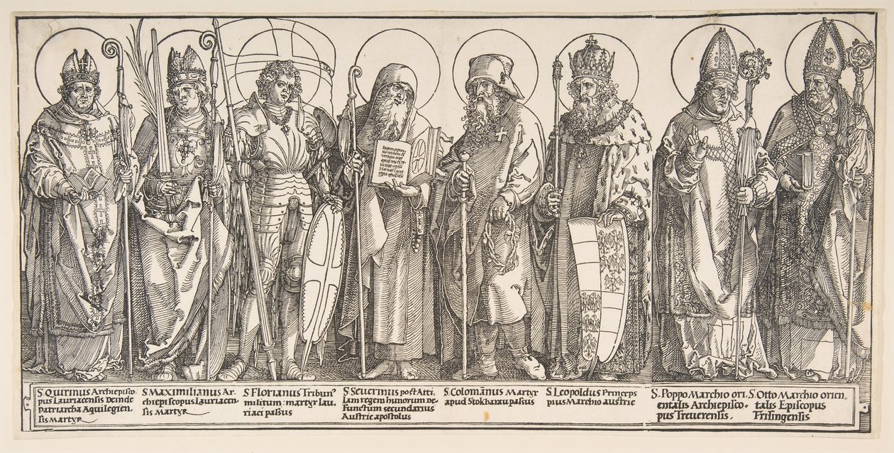 Los Santos Patronos de Austria, 1515-17. de Albrecht Dürer