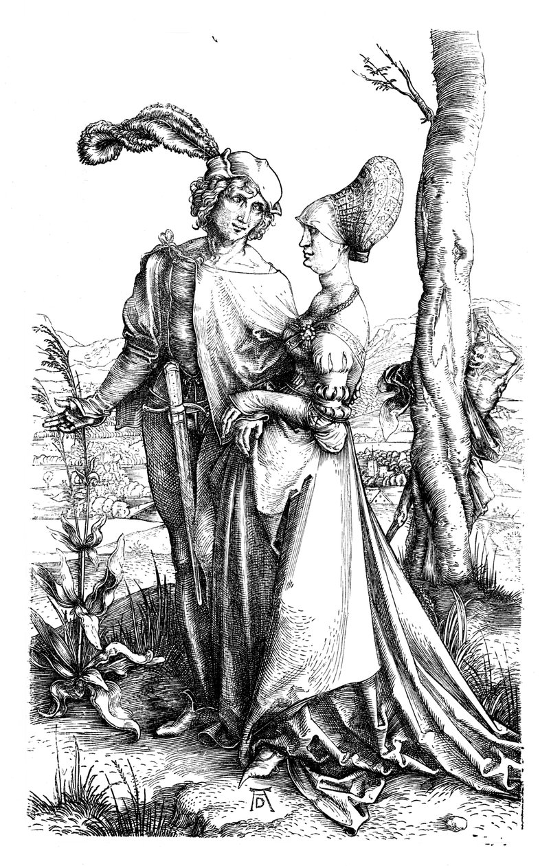 El paseo, c1498, 1906 de Albrecht Dürer