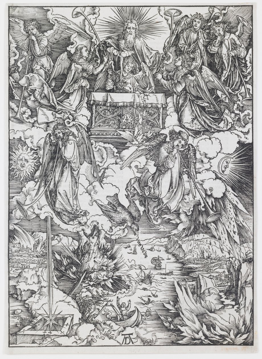 Las Siete Trompetas, de “El Apocalipsis” de Albrecht Dürer