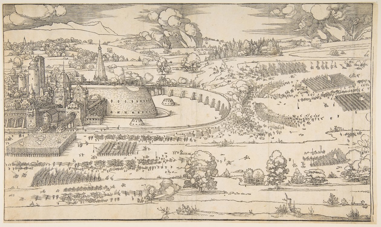 El asedio de una fortaleza de Albrecht Dürer