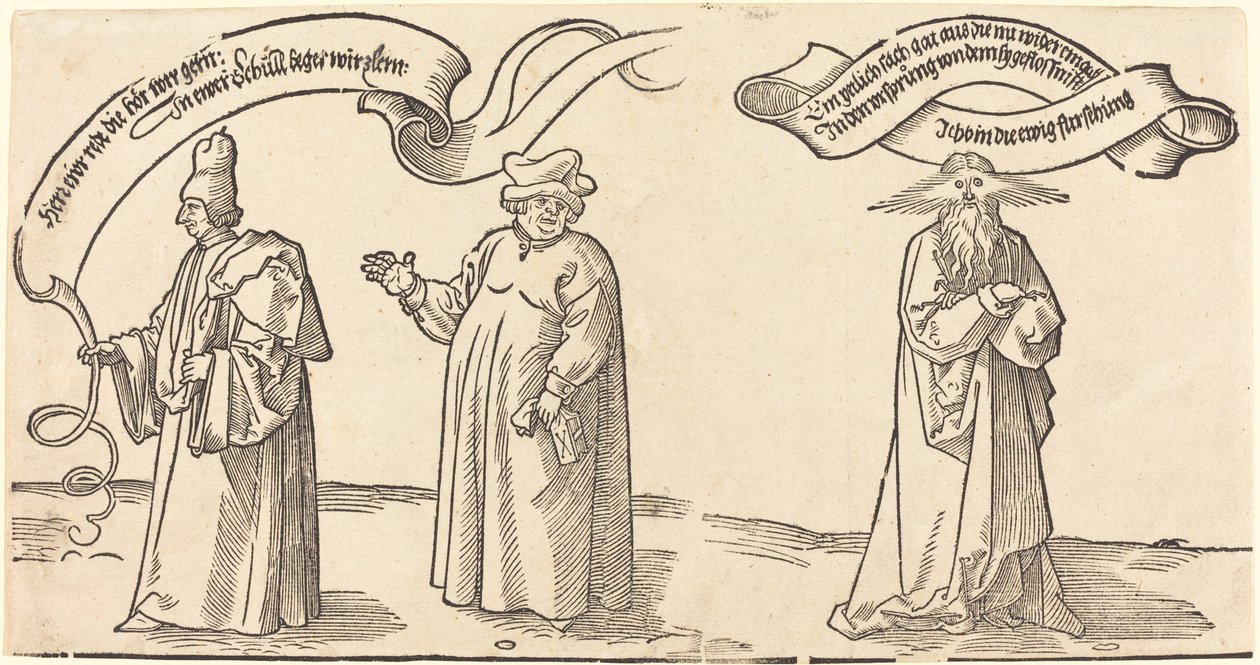 El maestro, el clérigo y la providencia de Albrecht Dürer