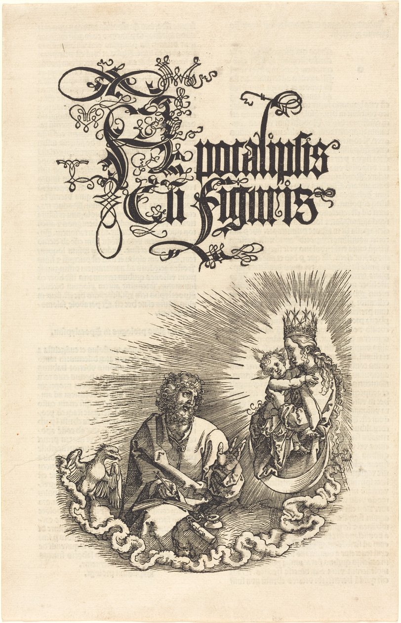 La Virgen apareciendo a San Juan de Albrecht Dürer