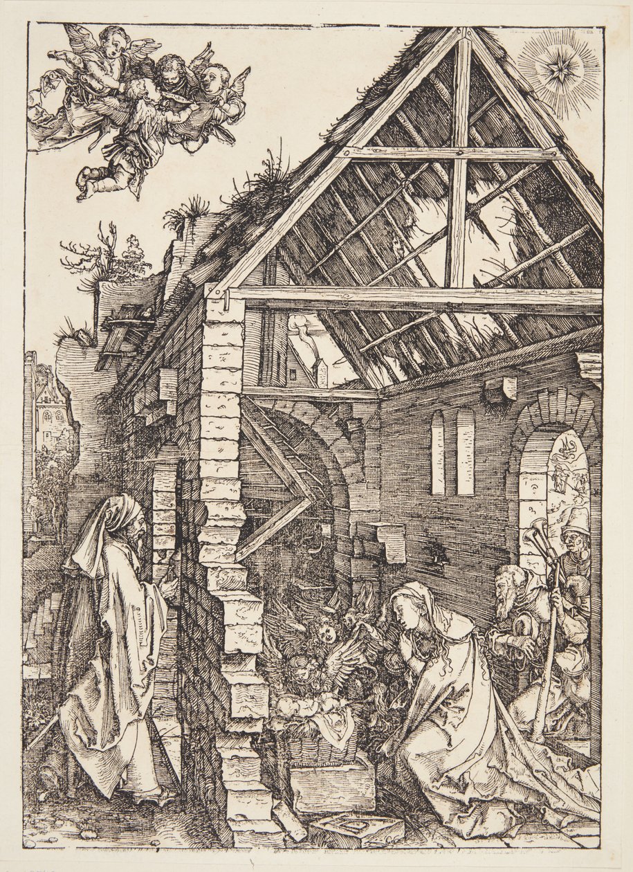 La adoración de los pastores de Albrecht Dürer