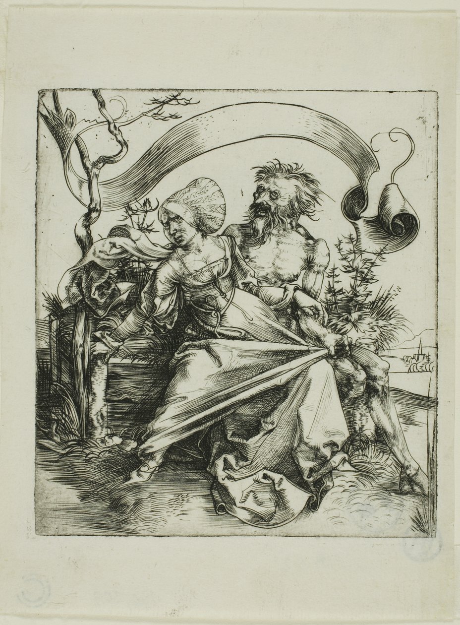 Joven atacada por la muerte (El raptor) de Albrecht Dürer
