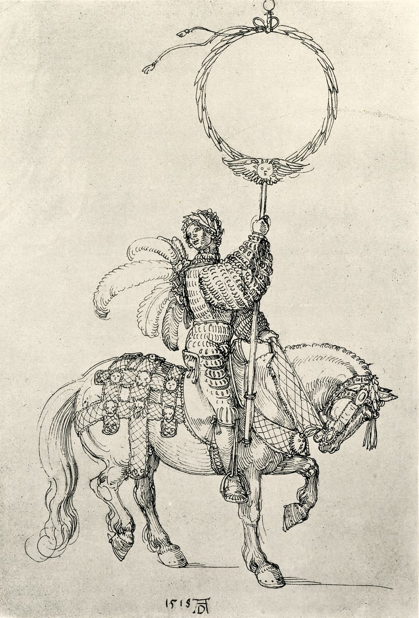 Joven jinete como portador de corona de Albrecht Dürer