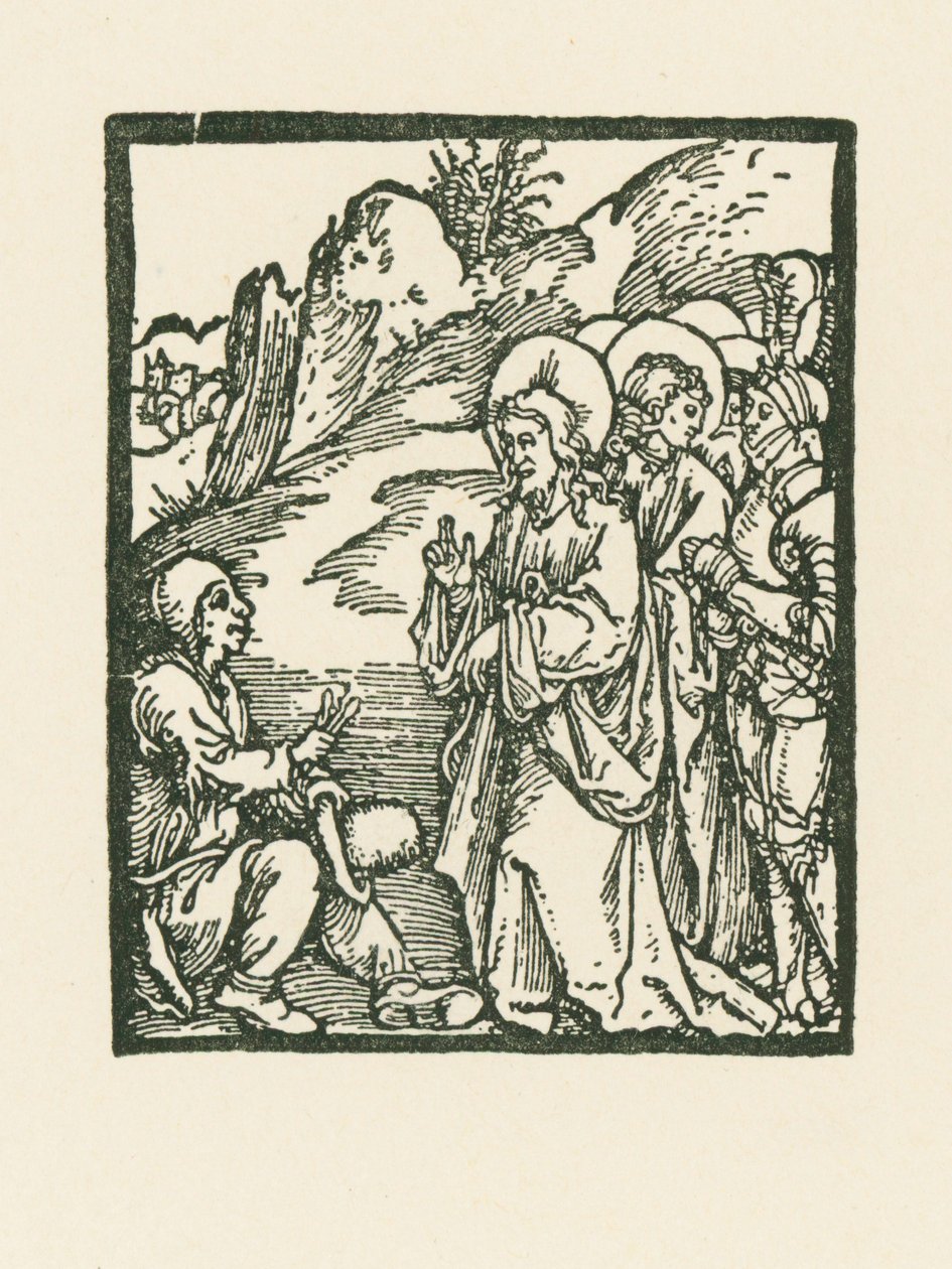 Cristo cura a un leproso de Albrecht Dürer or Duerer