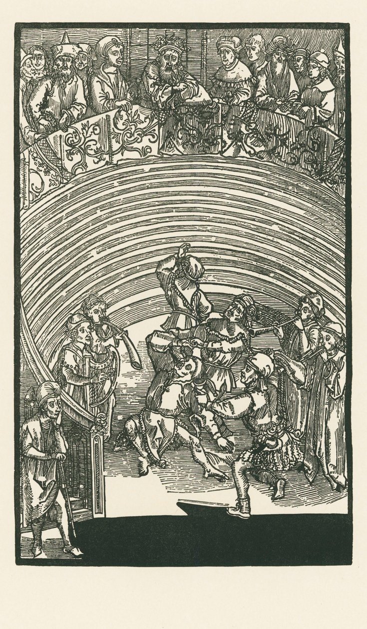 El teatro, c.1492-93 (xilografía) de Albrecht Dürer or Duerer