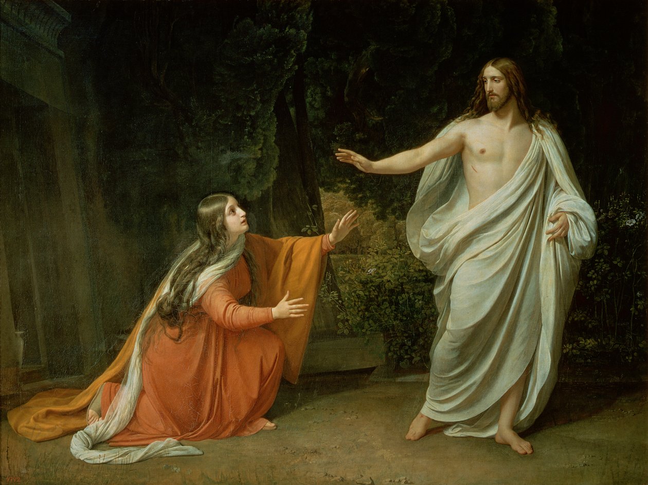 La aparición de Cristo a María Magdalena, 1835 de Aleksandr Andreevich Ivanov