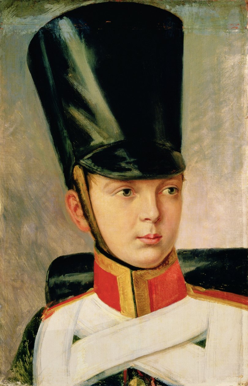 Retrato del Príncipe Heredero Alexander Nikolayevich (1818-81), 1830 de Aleksandr Ivanovic Zauervejd