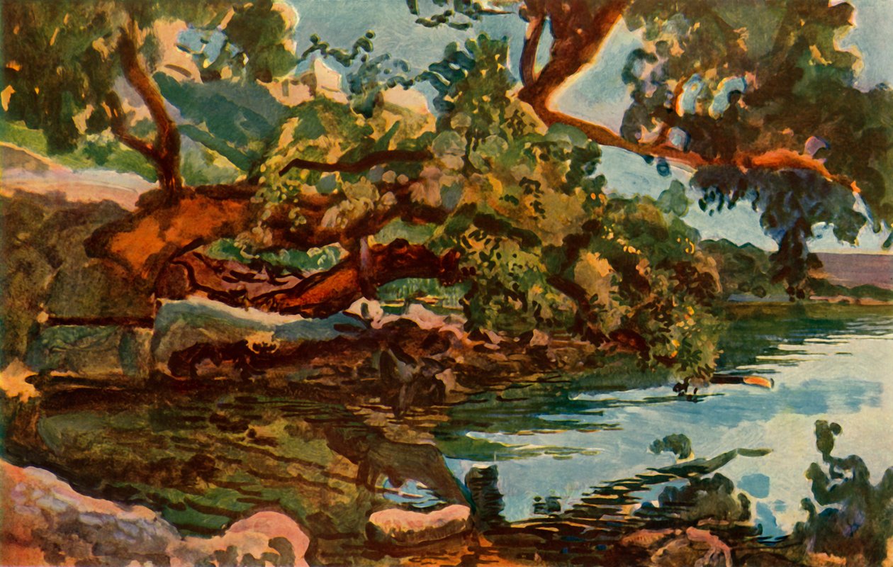 Lago Nemi, 1830s de Aleksandr Ivanov