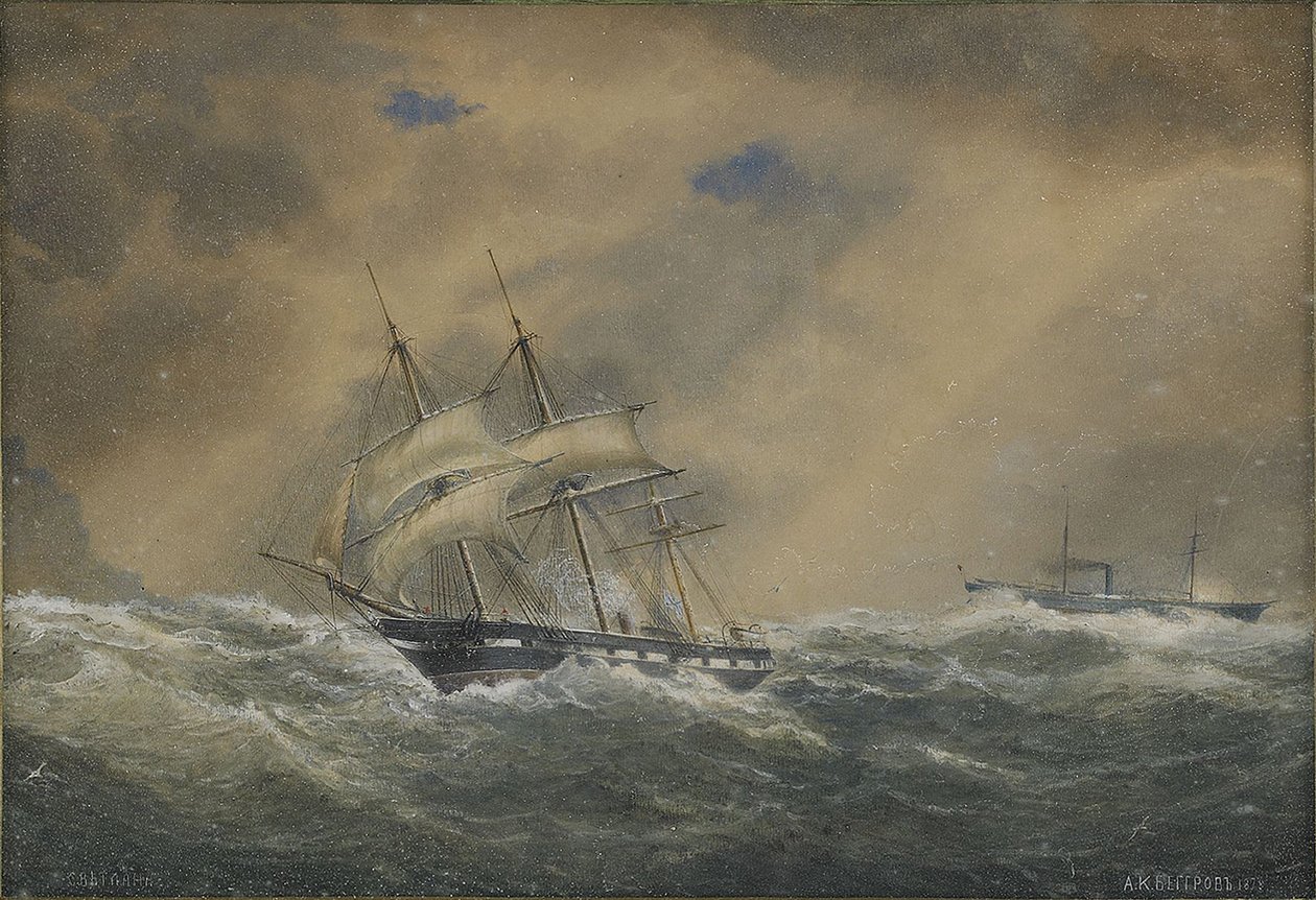 La fragata de vapor Svetlana, 1878 de Aleksandr Karlovich Beggrov