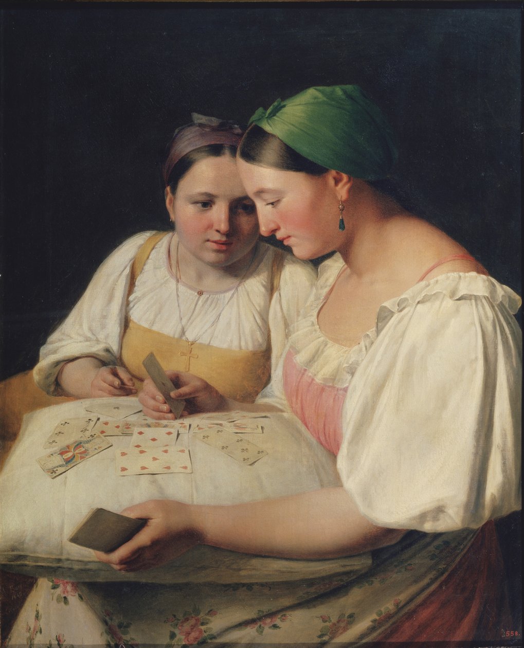 Lectura de la fortuna, 1842 de Aleksei Gavrilovich Venetsianov
