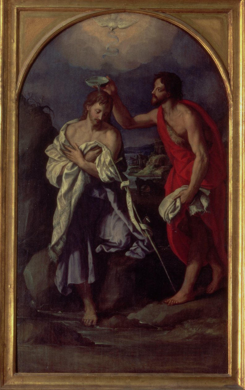 El bautismo de Cristo de Alessandro Allori