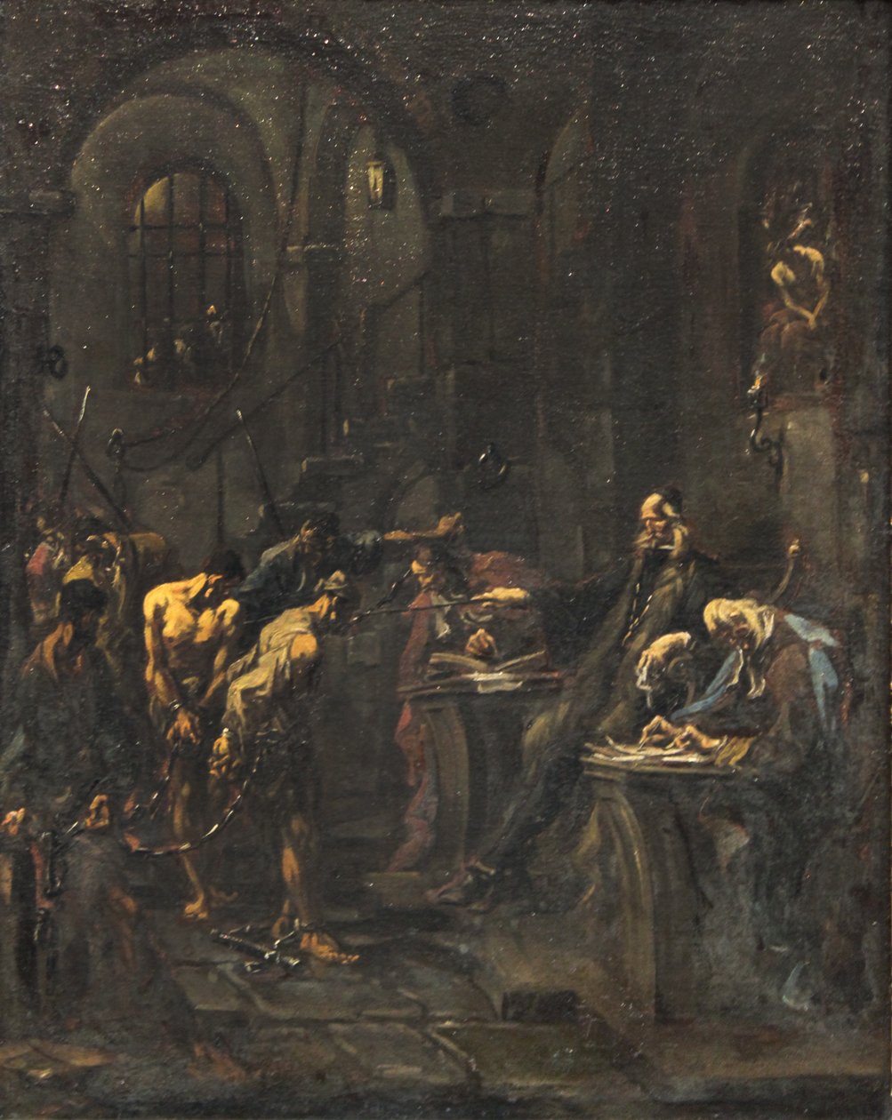 Interrogatorio doloroso (escena de tortura) de Alessandro Magnasco