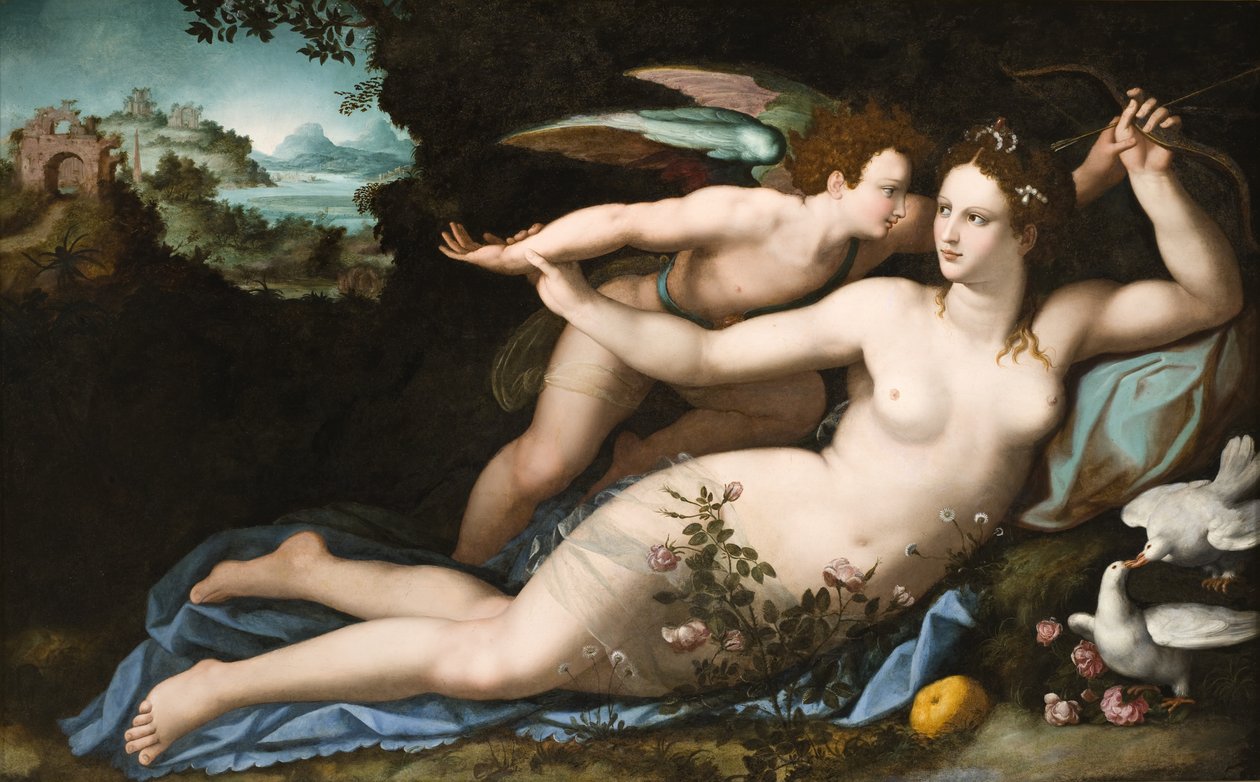 Venus desarma a Cupido de Alessandro Allori
