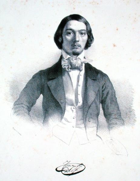 Adolfo Fumagalli (1828-56) (litografía) de Alessandro Focosi