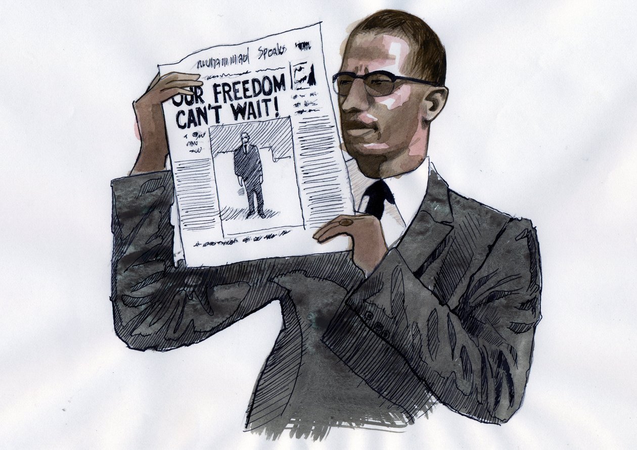 Malcolm X (1925-1965) Activista afroamericano de Alessandro Lonati