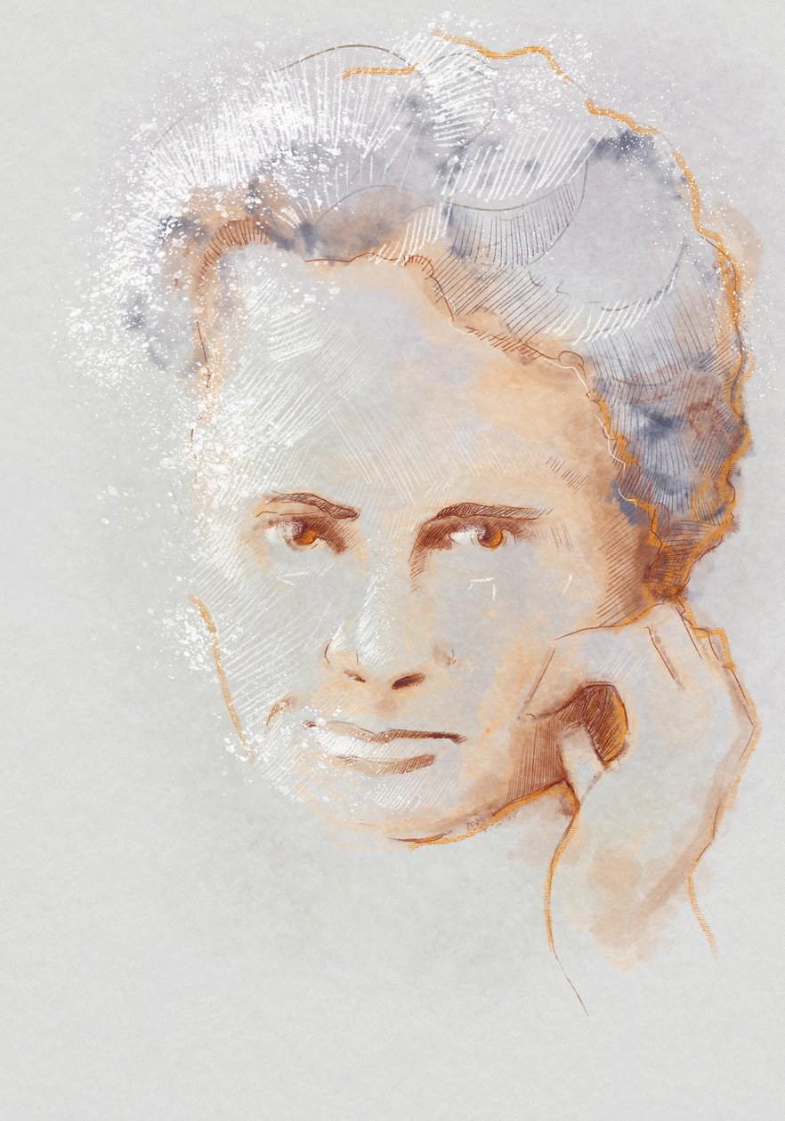 Marie Sklodowska Curie, 2023 (ilustración) de Alessandro Lonati