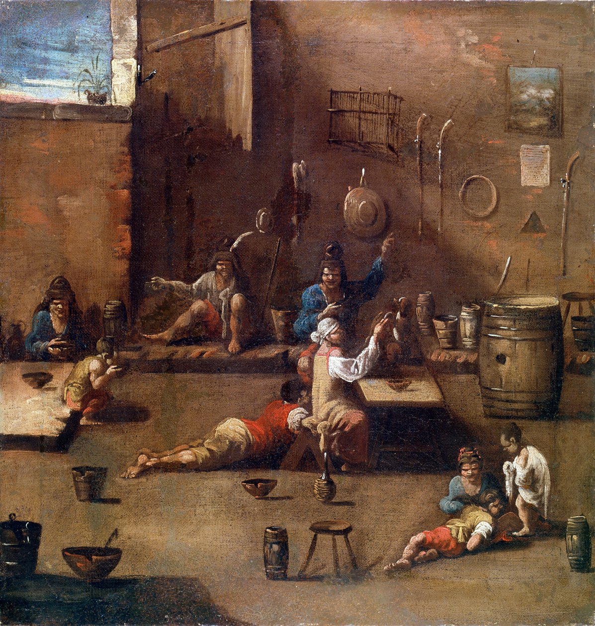 Entrenamiento de perros, c1690-1745 de Alessandro Magnasco