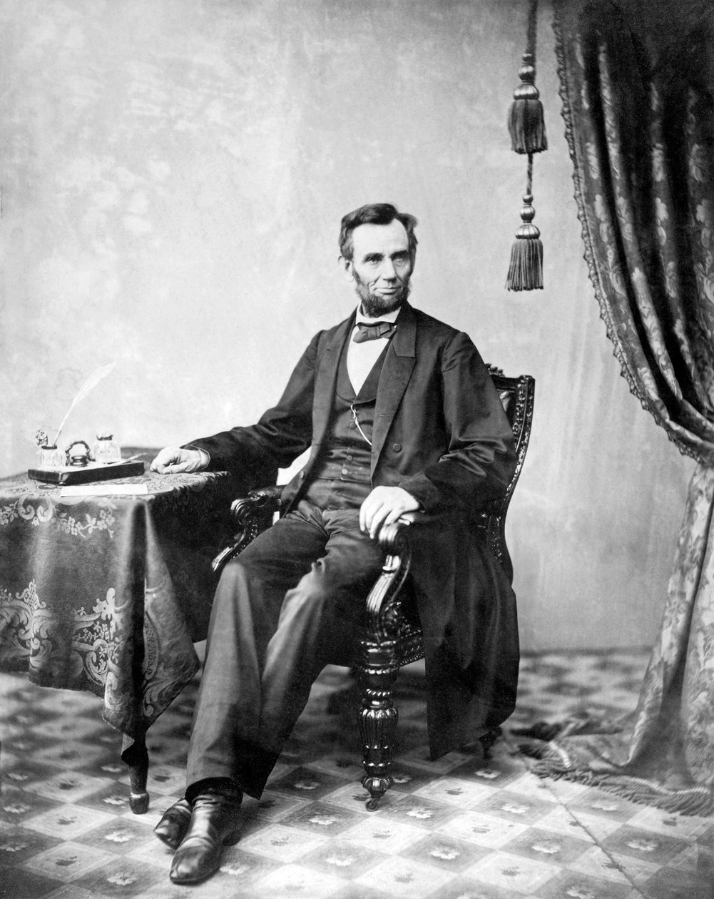 Abraham Lincoln posa en la nueva galería de Gardner de Alexander Gardner