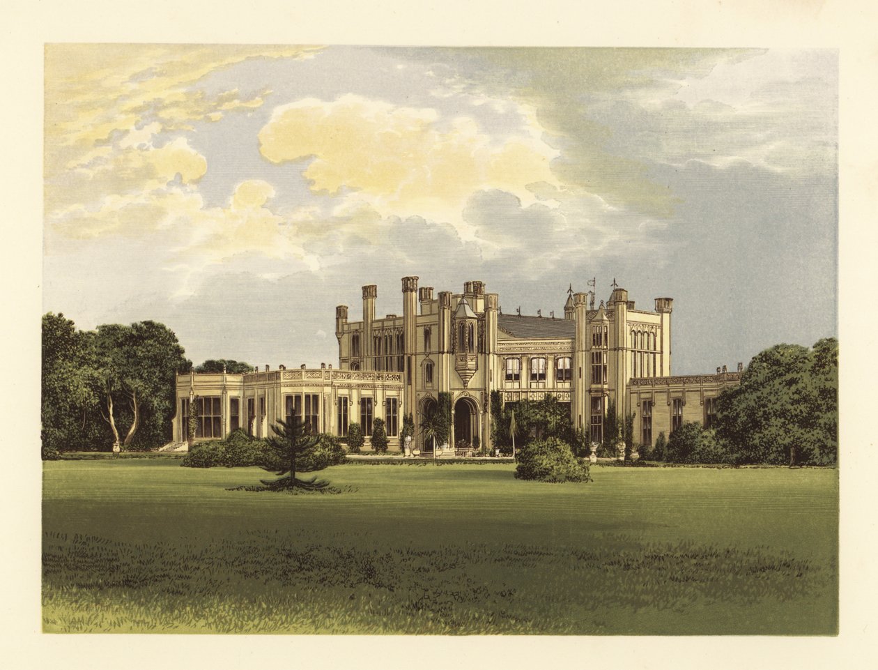 Castillo de Highcliffe, Hampshire, Inglaterra. de Alexander Francis (after) Lydon