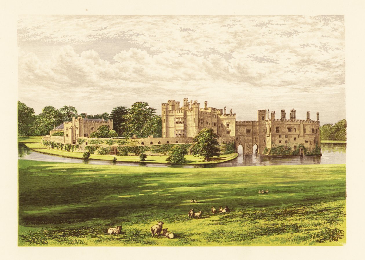 Castillo de Leeds, Kent, Inglaterra. de Alexander Francis (after) Lydon